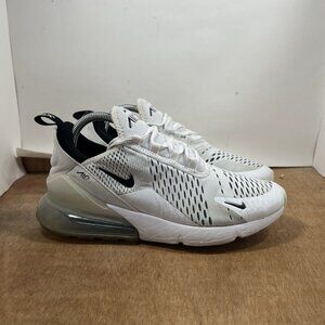 Nike Air Max 270 Women's Size 10 AH6789-100 White Black Running Athletic Shoes